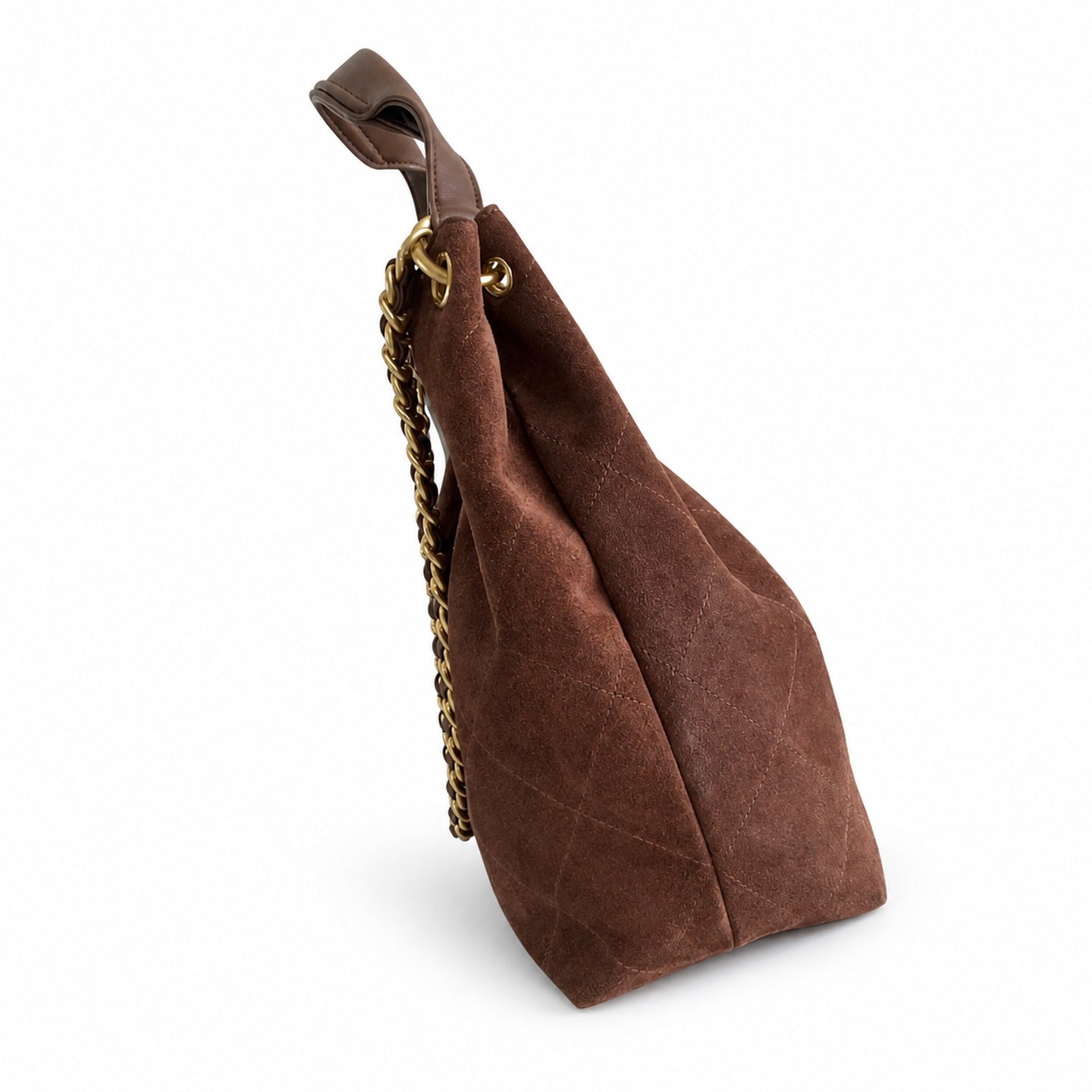 Chanel Medium Velvet Leather Gold Bag