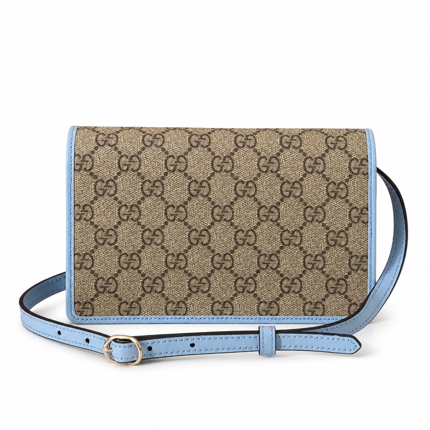 Gucci Small Leather White Beige Brown Blue Shoulder Bag