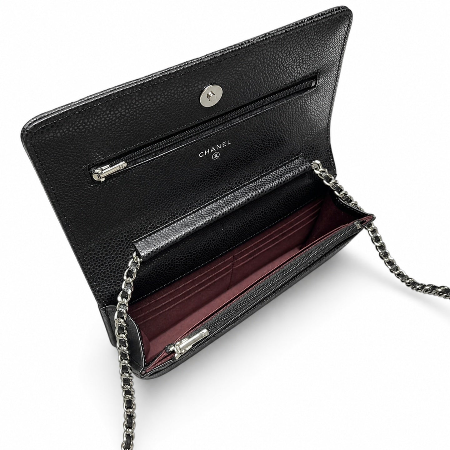 Chanel Leather Silver Bag