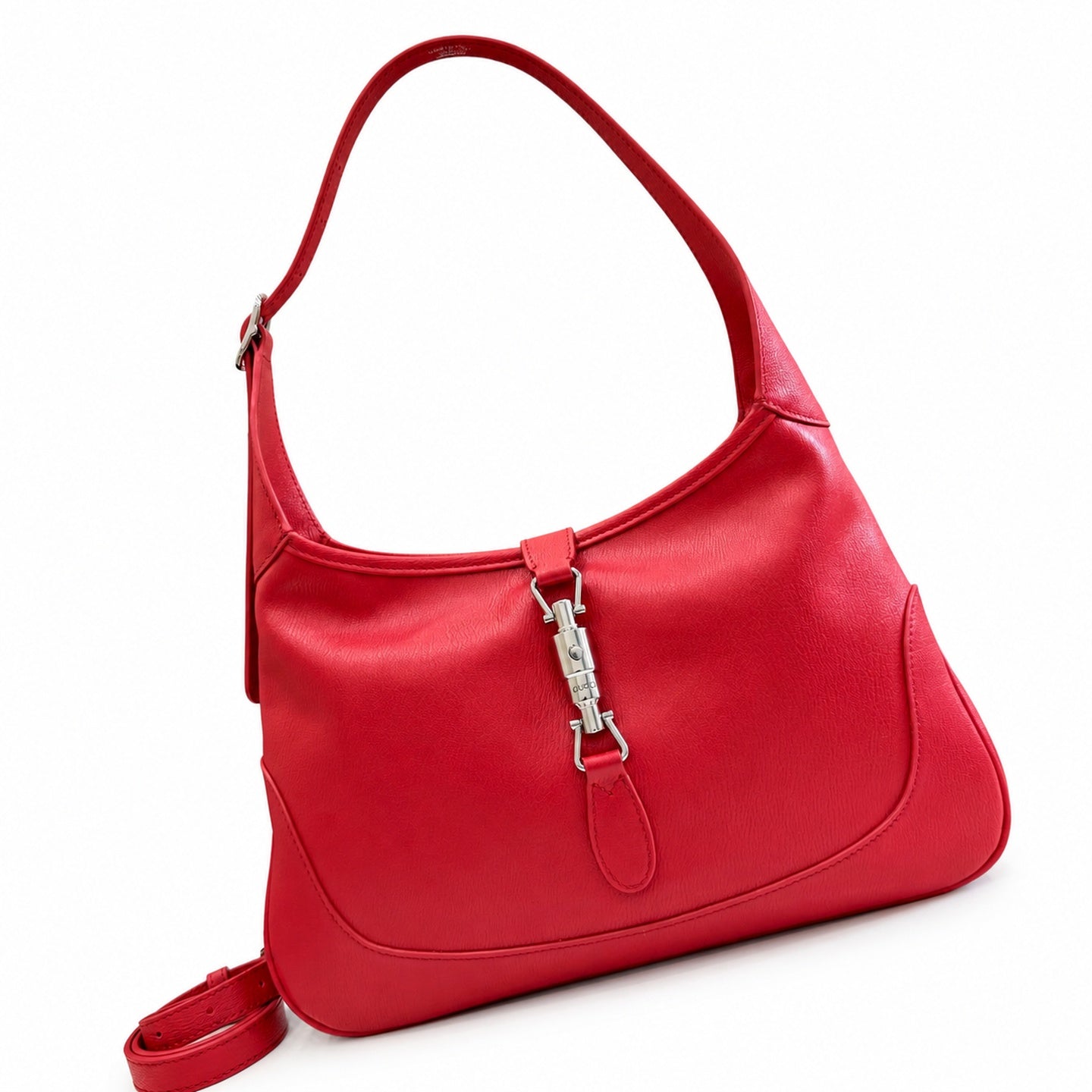 Gucci Leather Red Gold Handbag