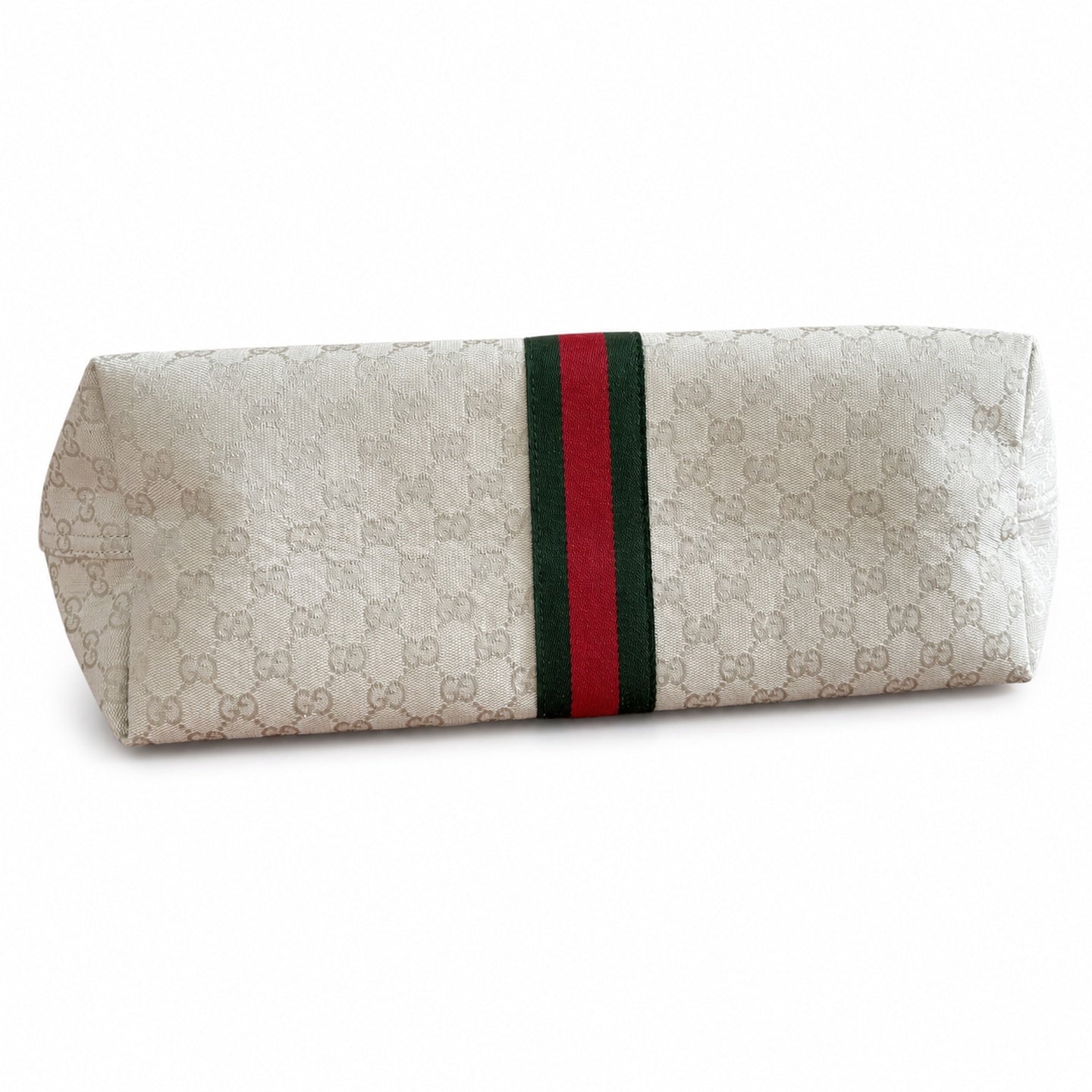 Gucci Giglio Canvas Leather White Brown Red Green Gold Handbag