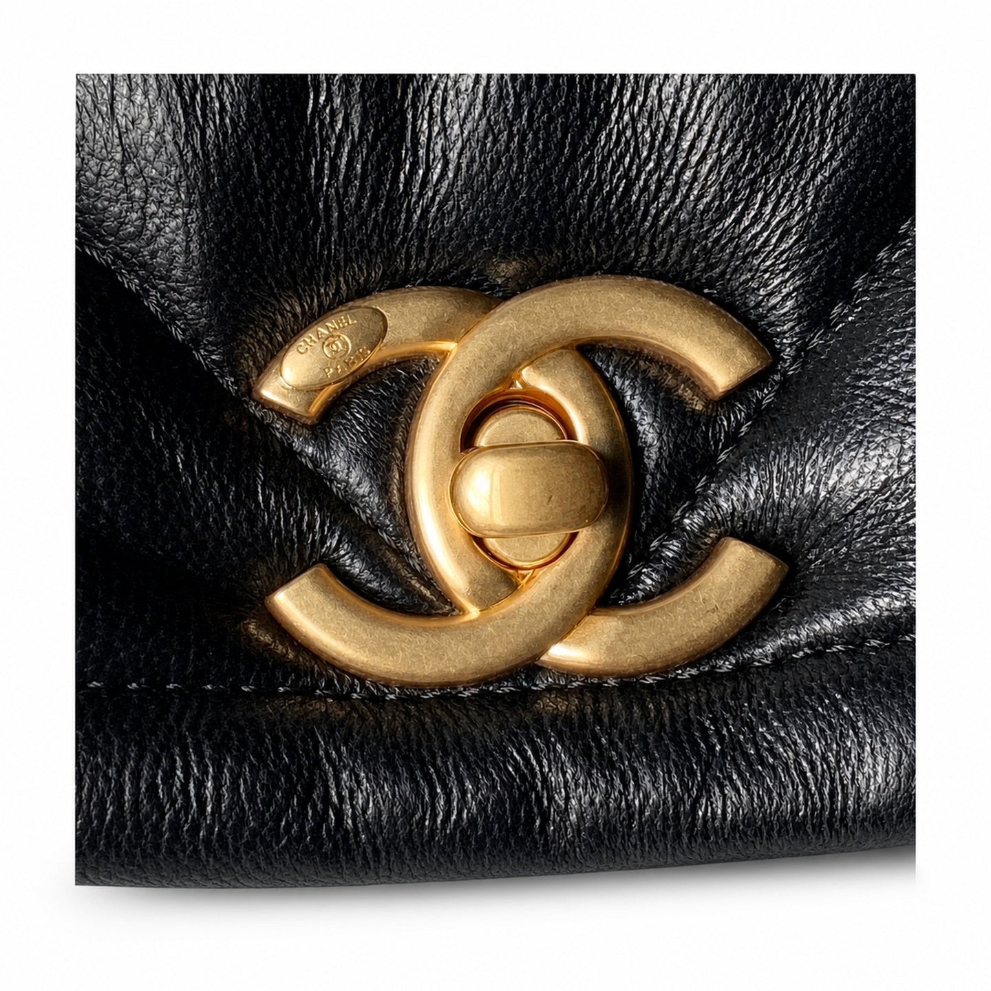 Chanel Large Leather Gold Shopping Bag
