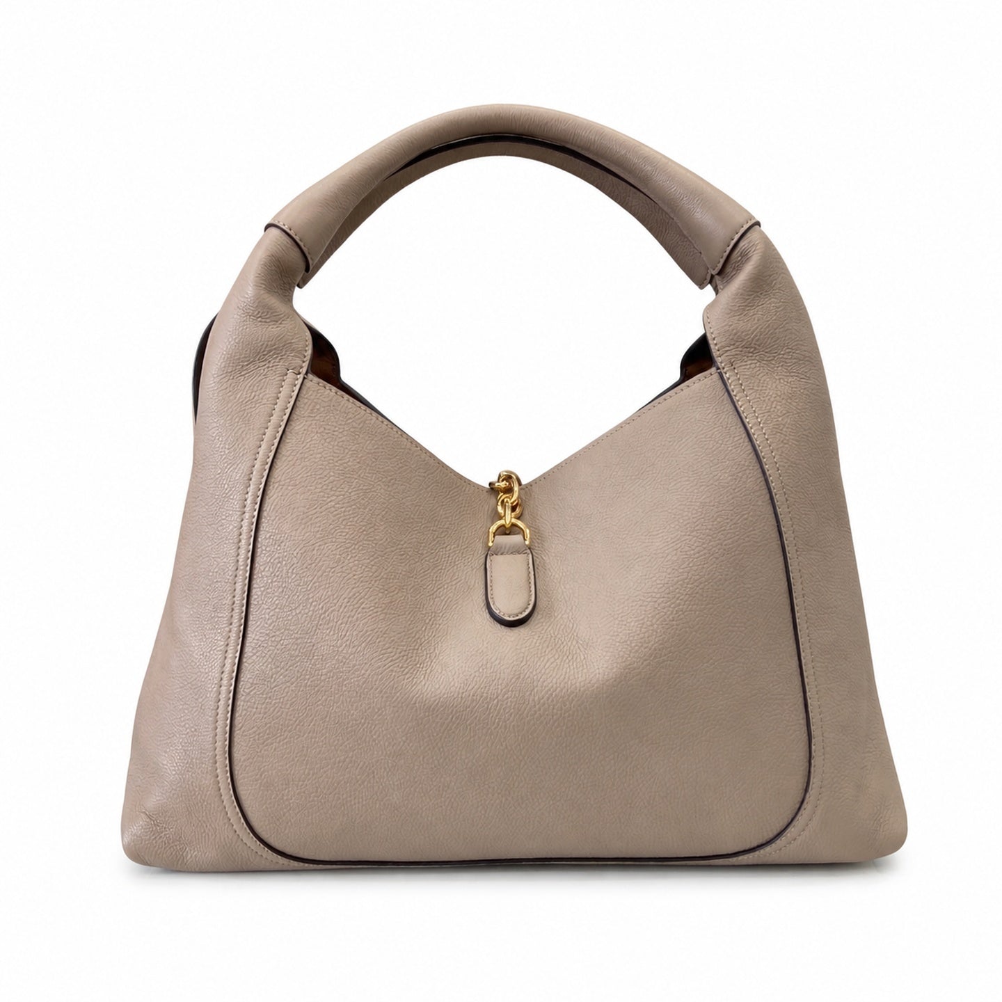 Gucci Leather Gray Brown Pink Gold Shoulder Bag
