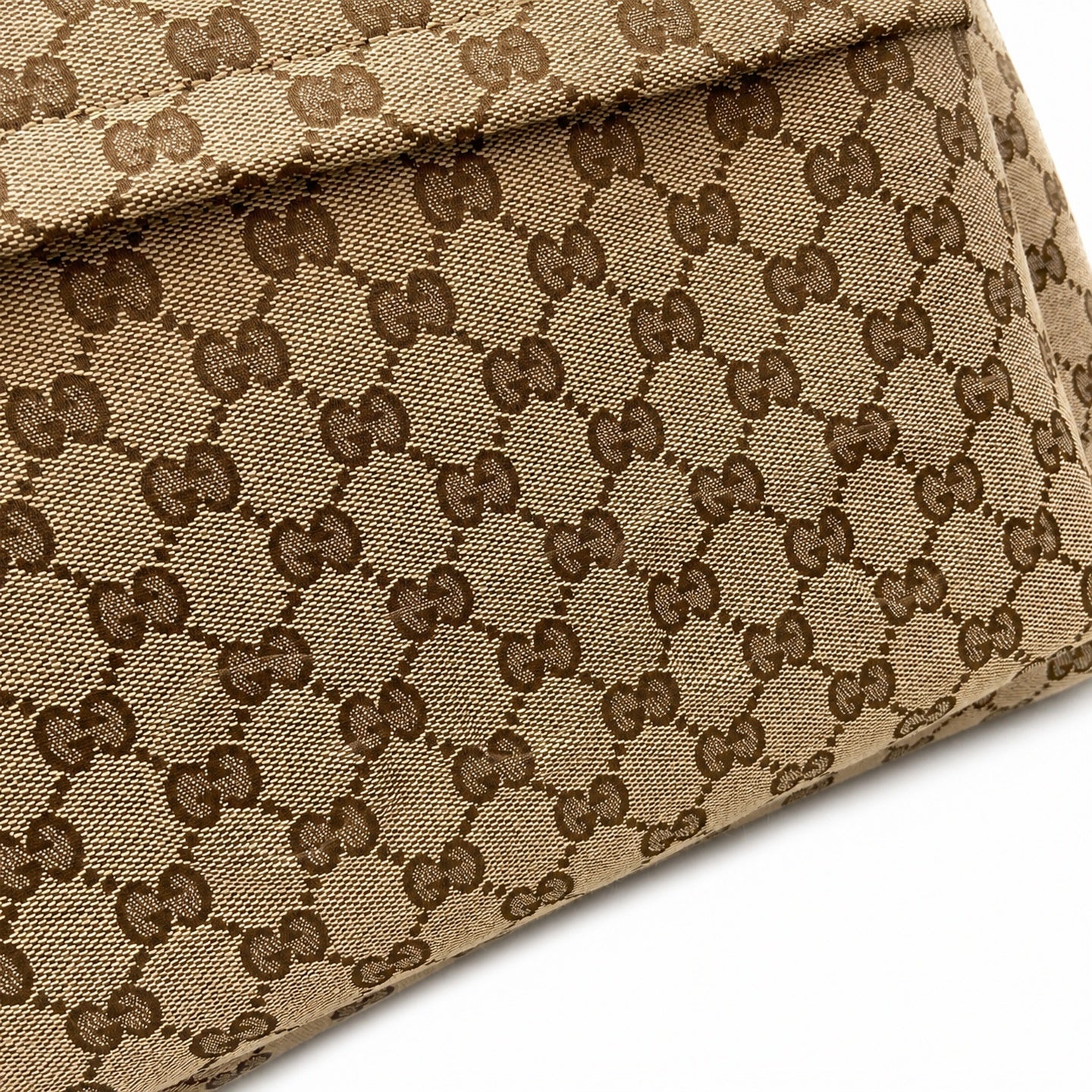 Gucci Men's Large Canvas Nylon Beige Brown Tote Bag