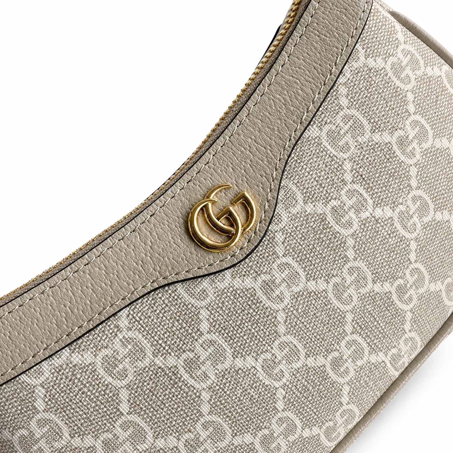 Gucci Ophidia Supreme Mini Cotton Canvas Leather Beige Brown Gold Handbag