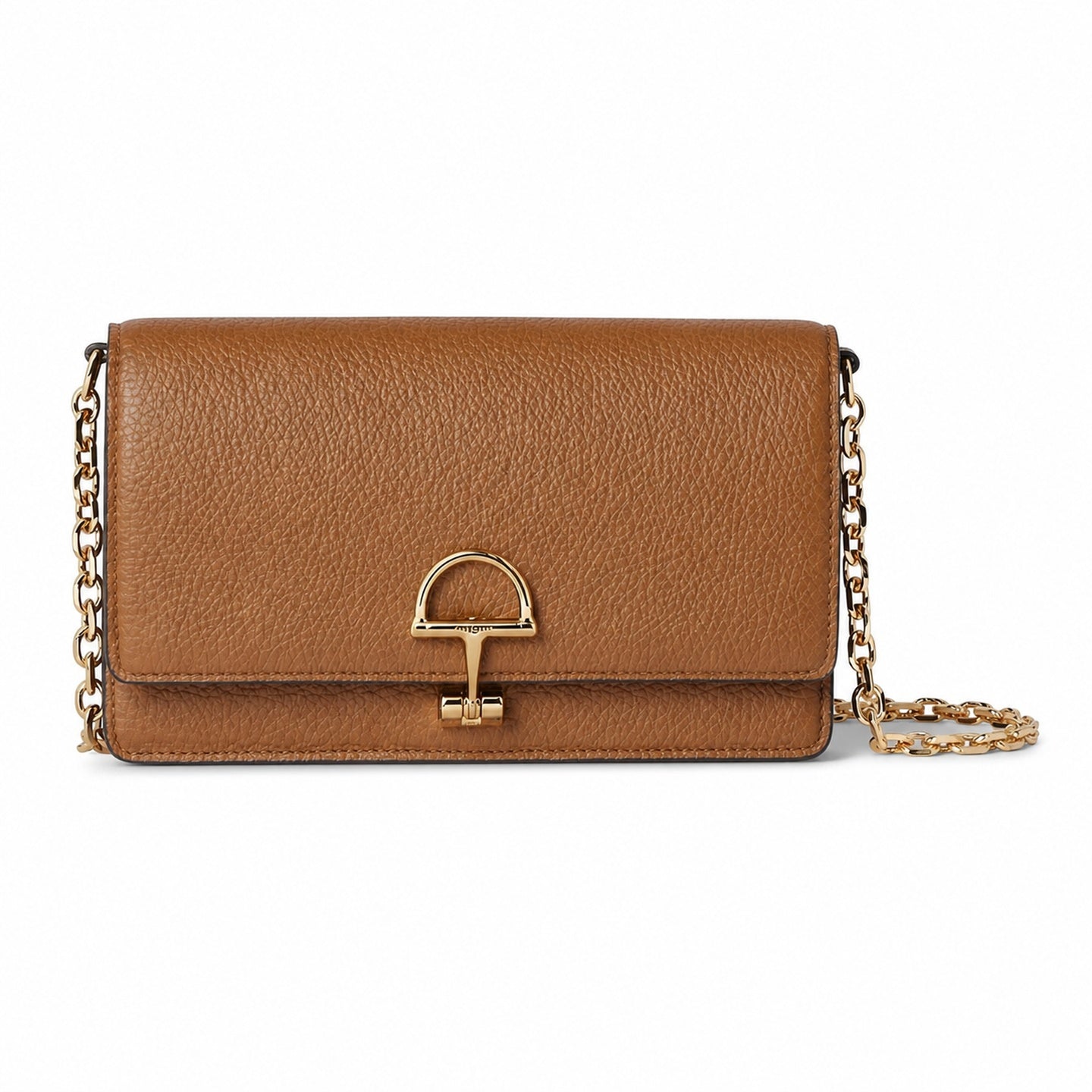 Gucci Horsebit Cotton Leather Brown Gold Wallet