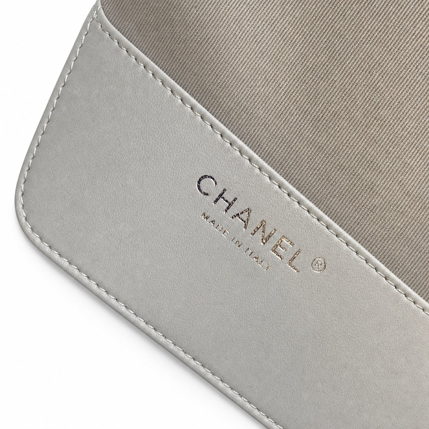 Chanel Large Leather Silver Bag