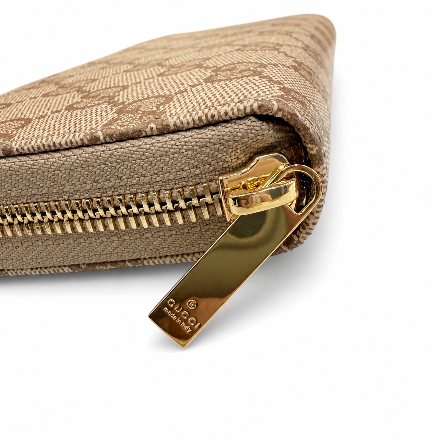 Gucci Canvas Leather Brown Wallet