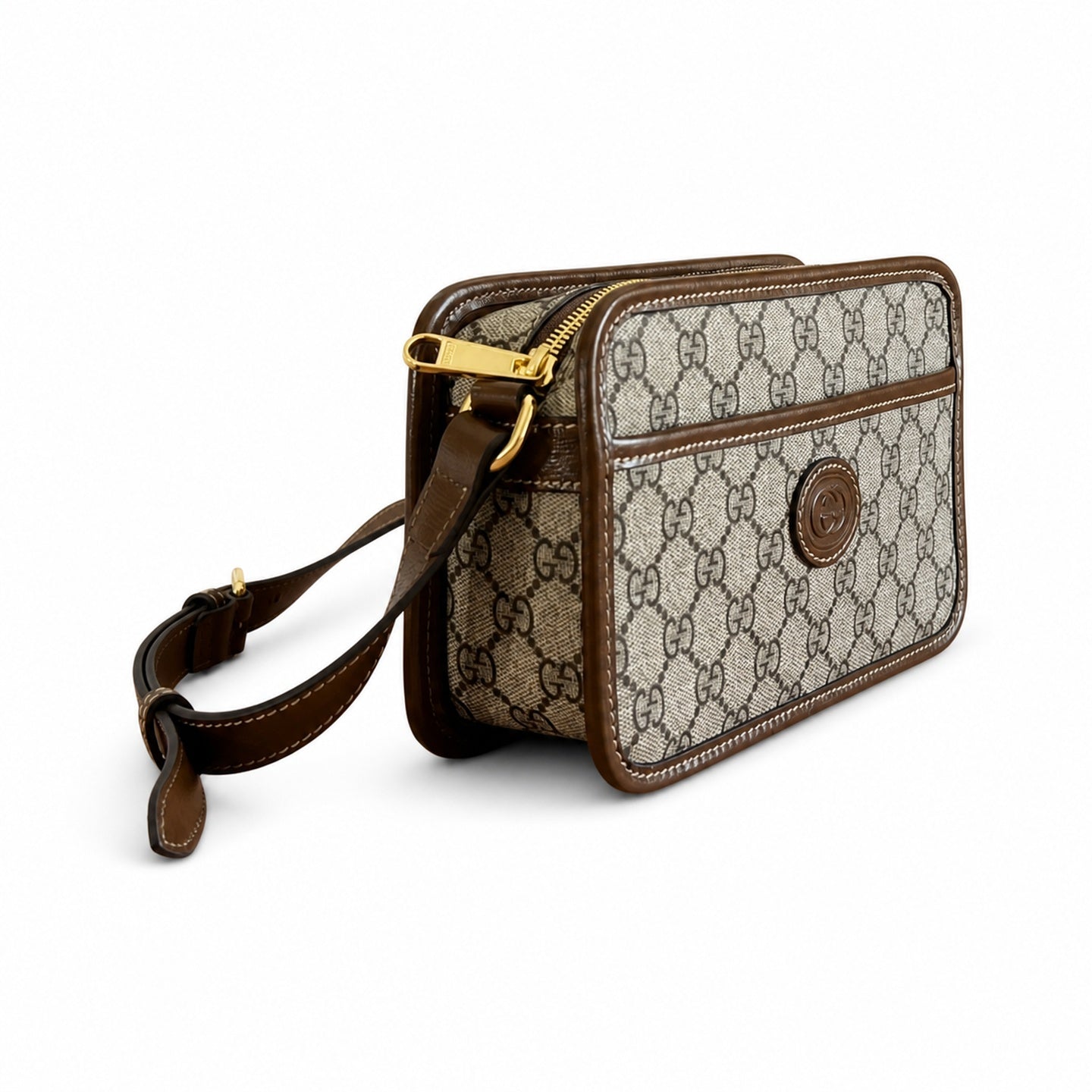 Gucci Mini Leather Brown Crossbody Bag