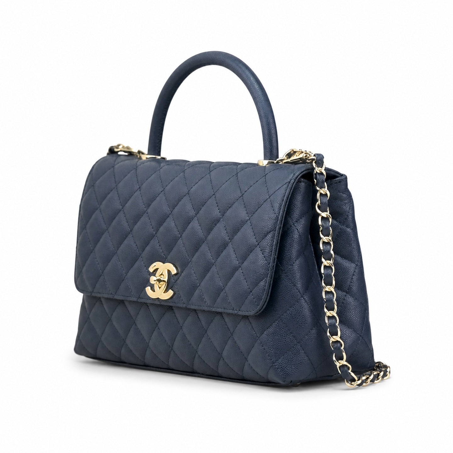 Chanel Coco Handle Large Gold Handbag
