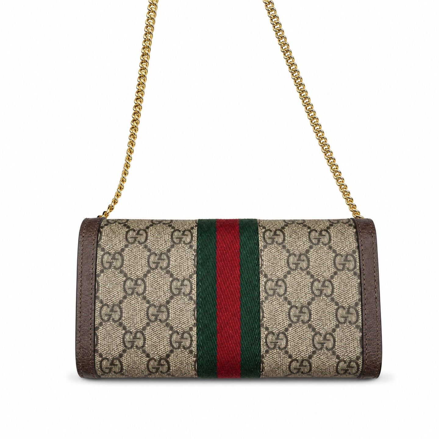 Gucci Ophidia Supreme Leather Beige Brown Red Green Gold Wallet