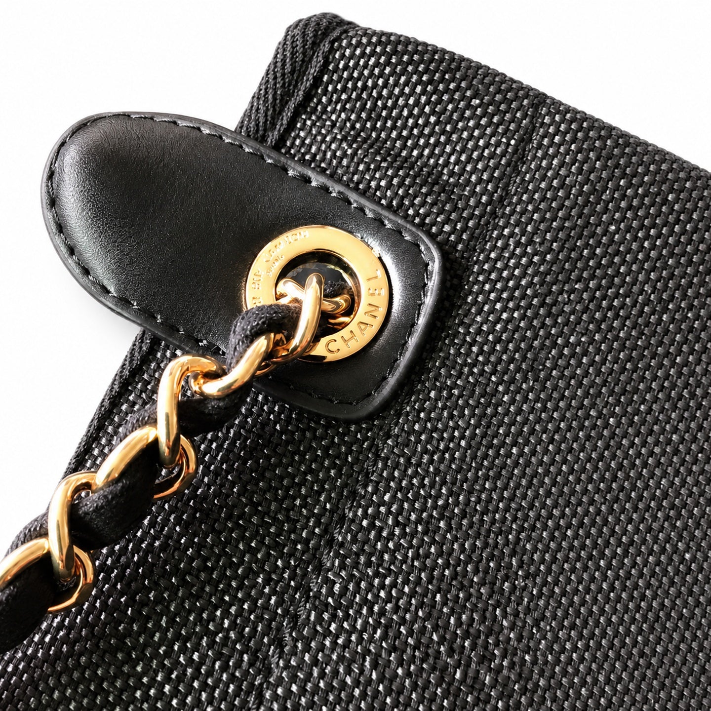 Chanel Deauville Large Embroidered Denim Canvas Bag