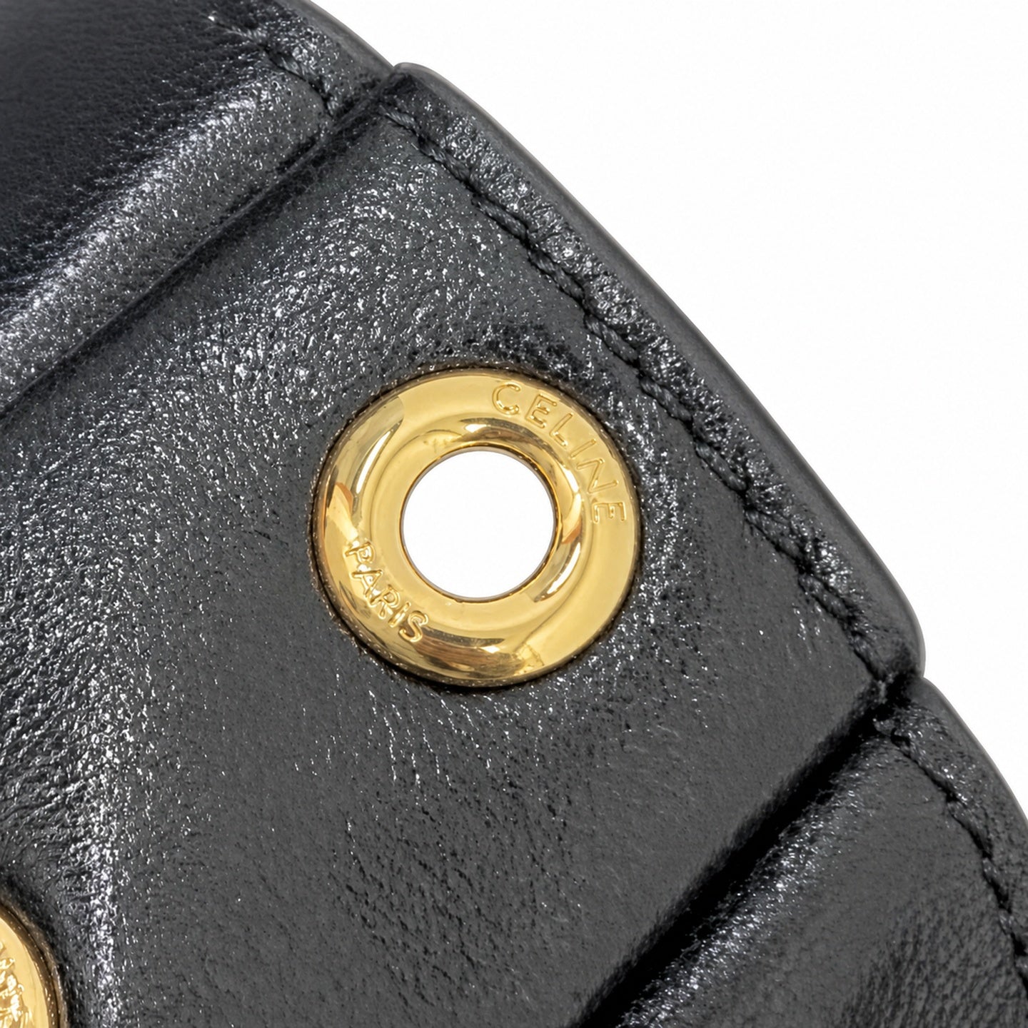 Celine Triomphe Women's Leather Black Bag