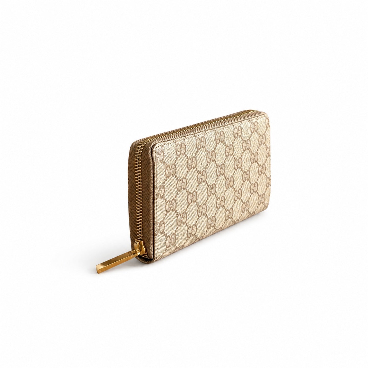 Gucci Canvas Leather Black Brown Wallet