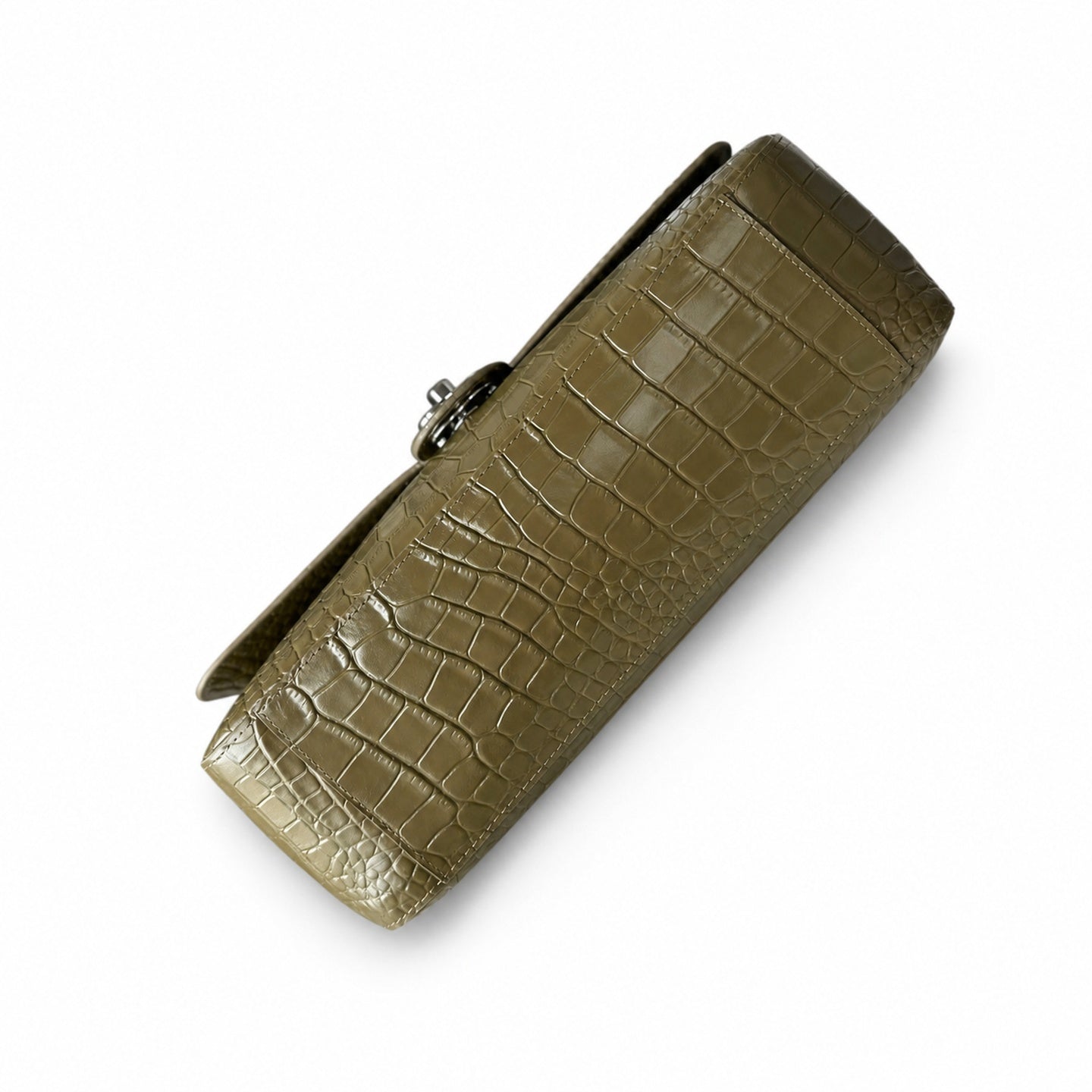 Chanel Croc-Embossed Leather Gold Bag