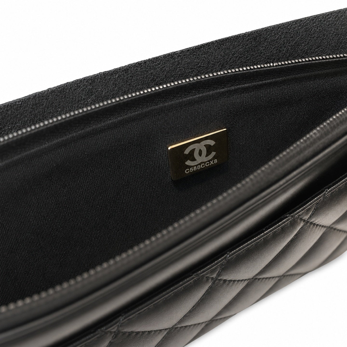 Chanel Small Leather Black Gold Wallet on Chain