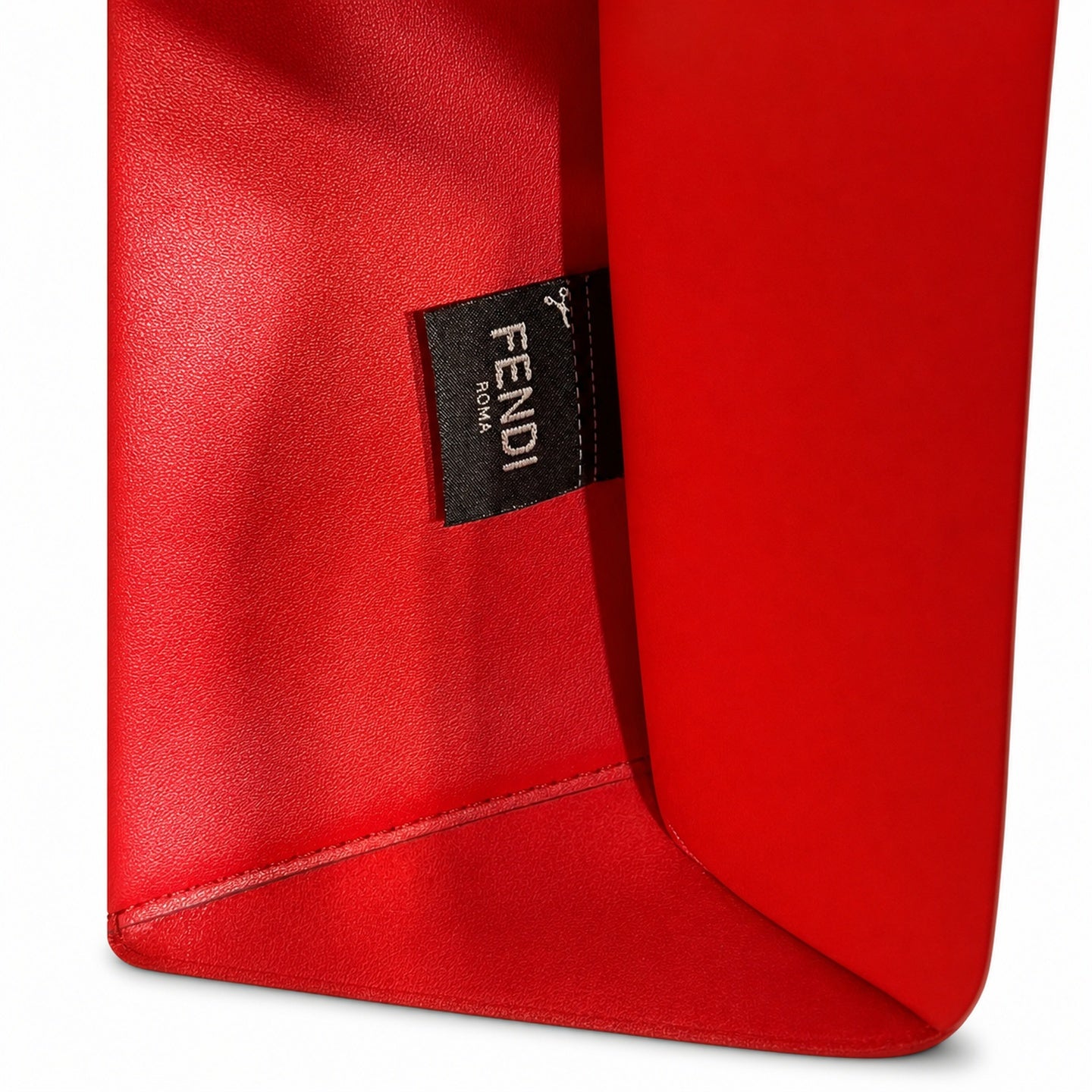 Fendi Sunshine Medium Embroidered Leather Red Orange Gold Tote Bag
