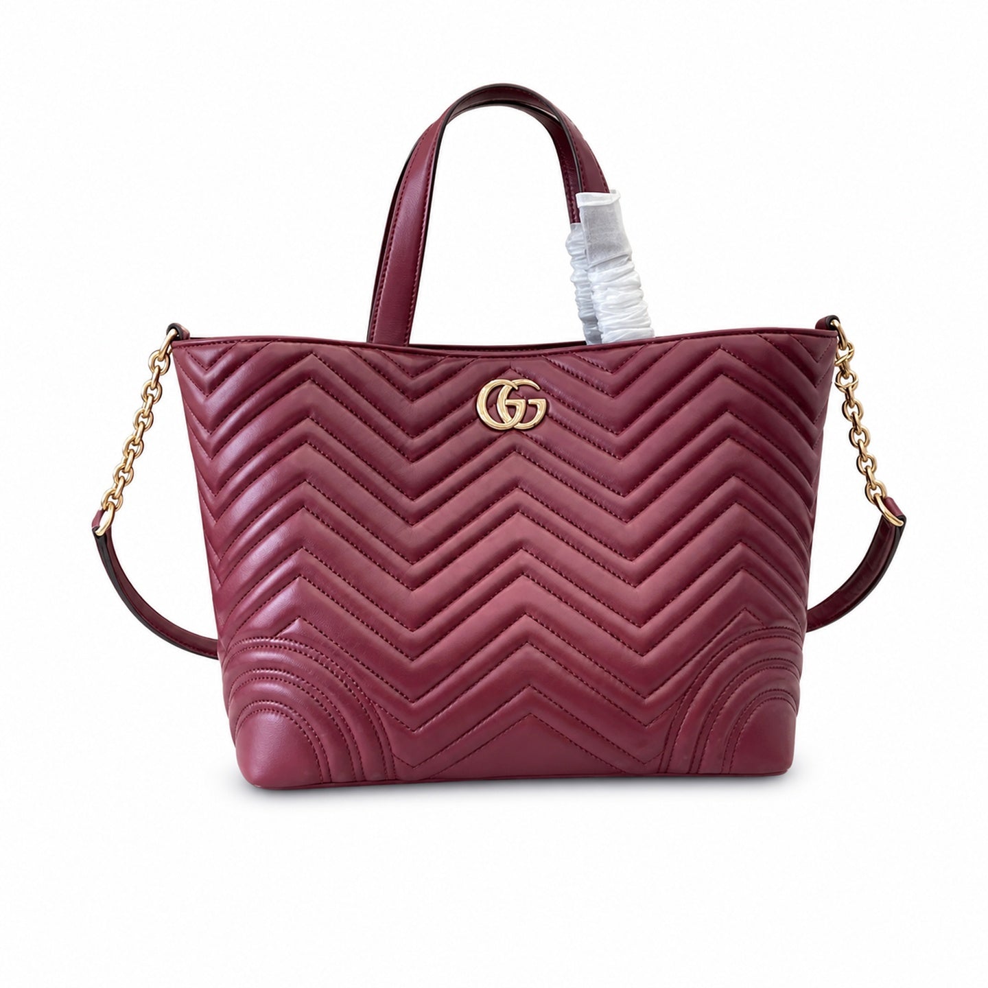 Gucci Medium Leather Red Tote Bag