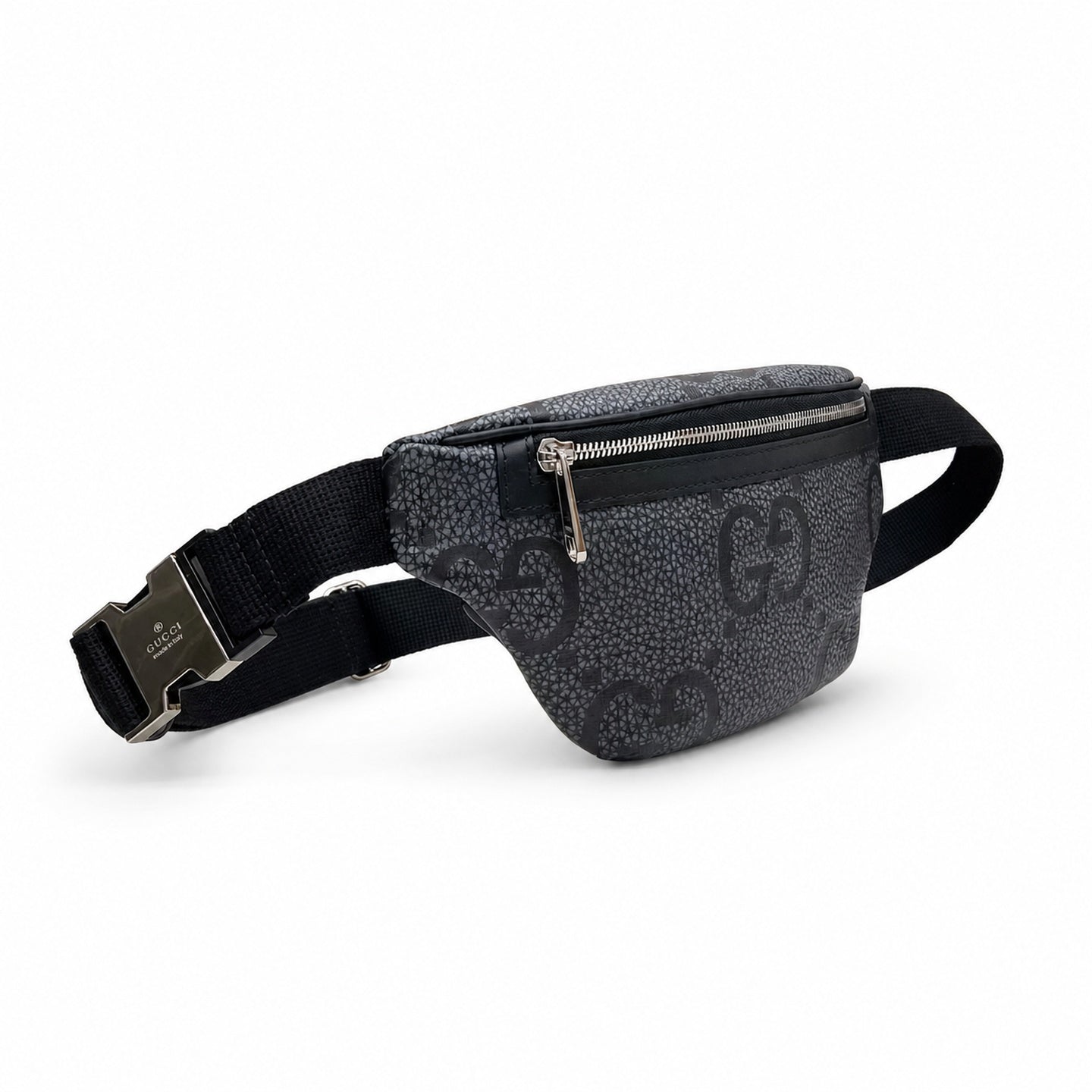 Gucci Small Cotton Leather Black Gray Suitcase