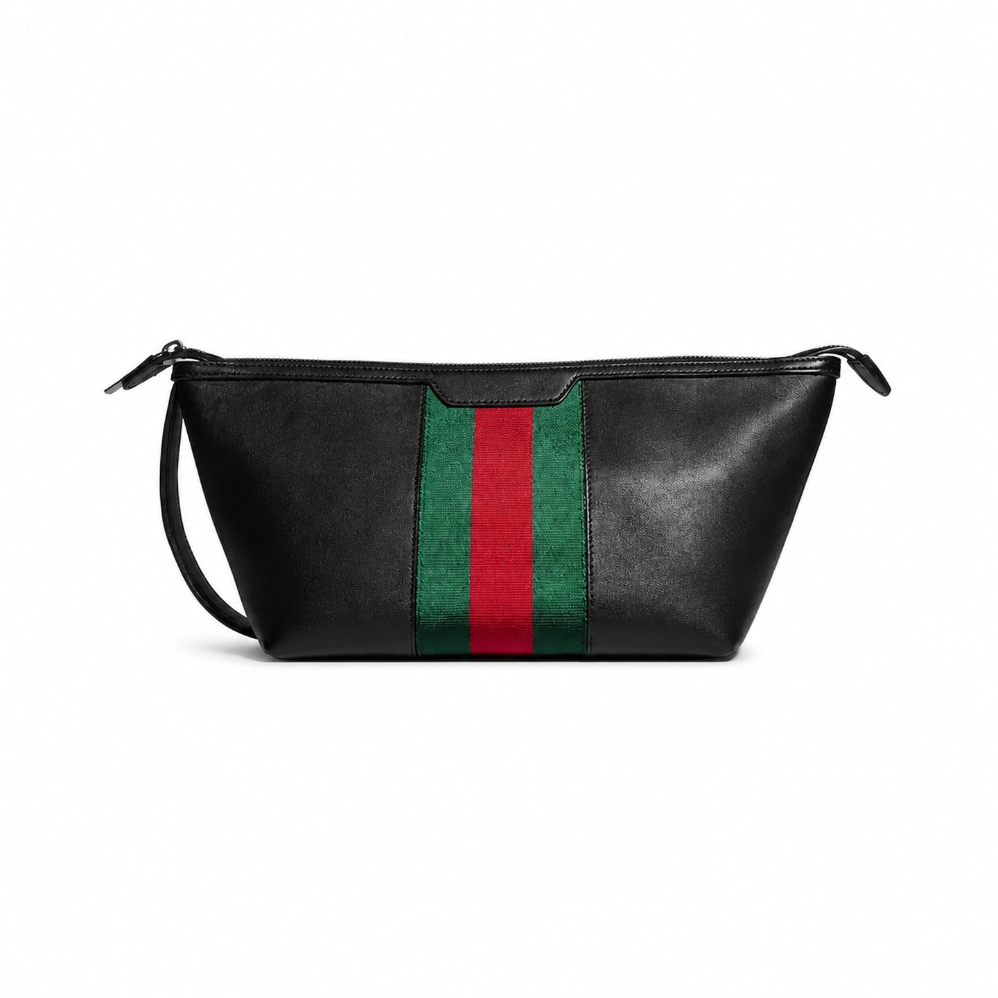 Gucci Leather Black Red Green Silver Bag