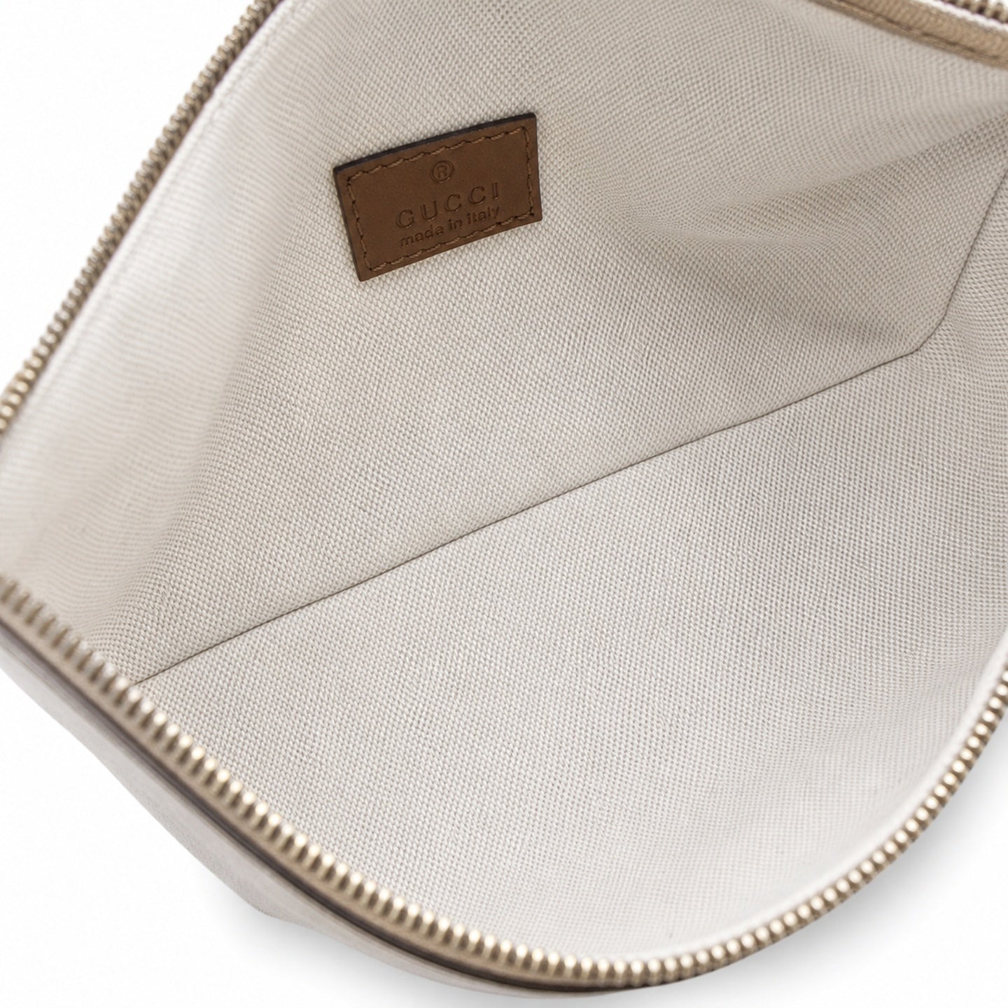 Gucci Cotton Suede Leather Brown Gold Bag