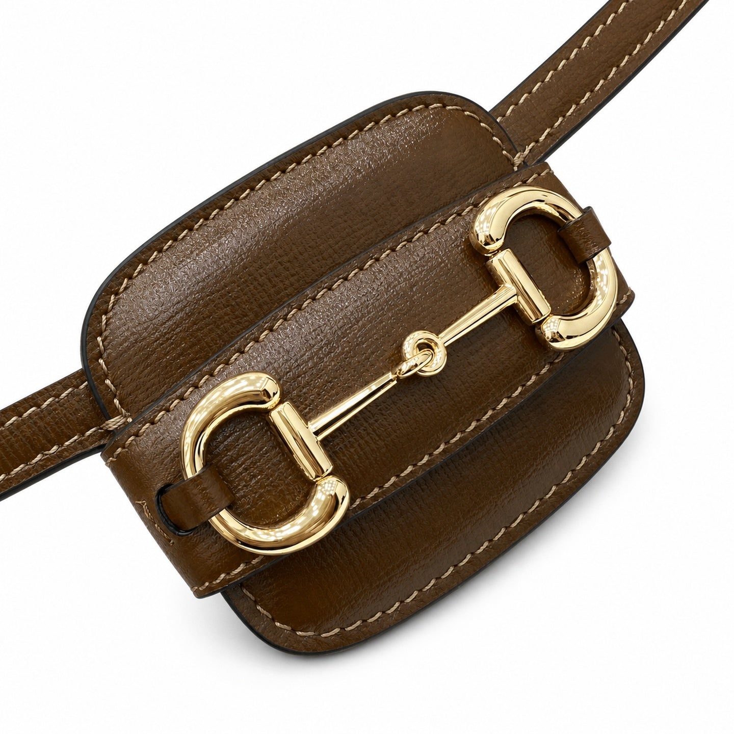Gucci Horsebit 1955 Supreme Small Leather Beige Brown Gold Handbag