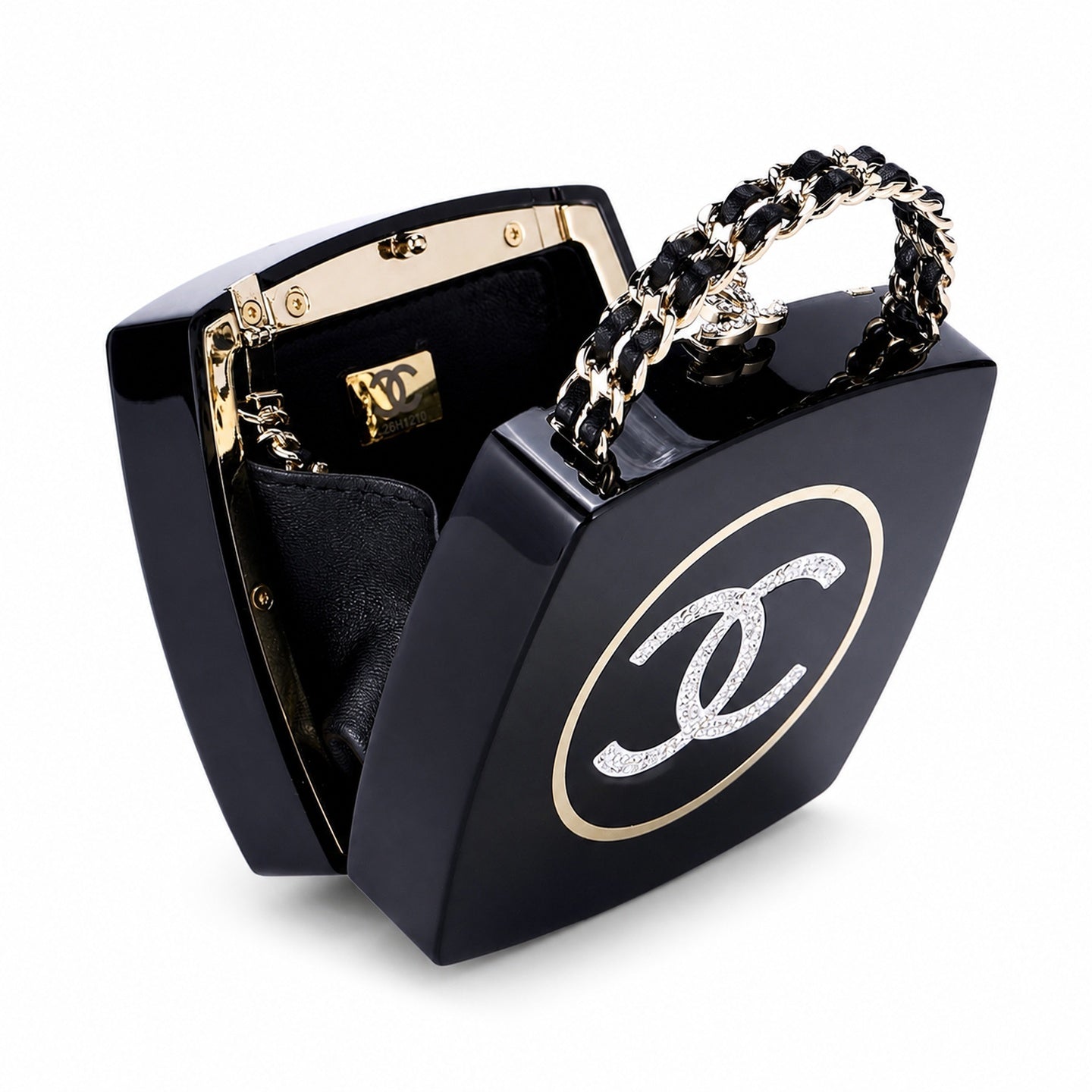 Chanel 25 Large Leather Gray Chain Bag
