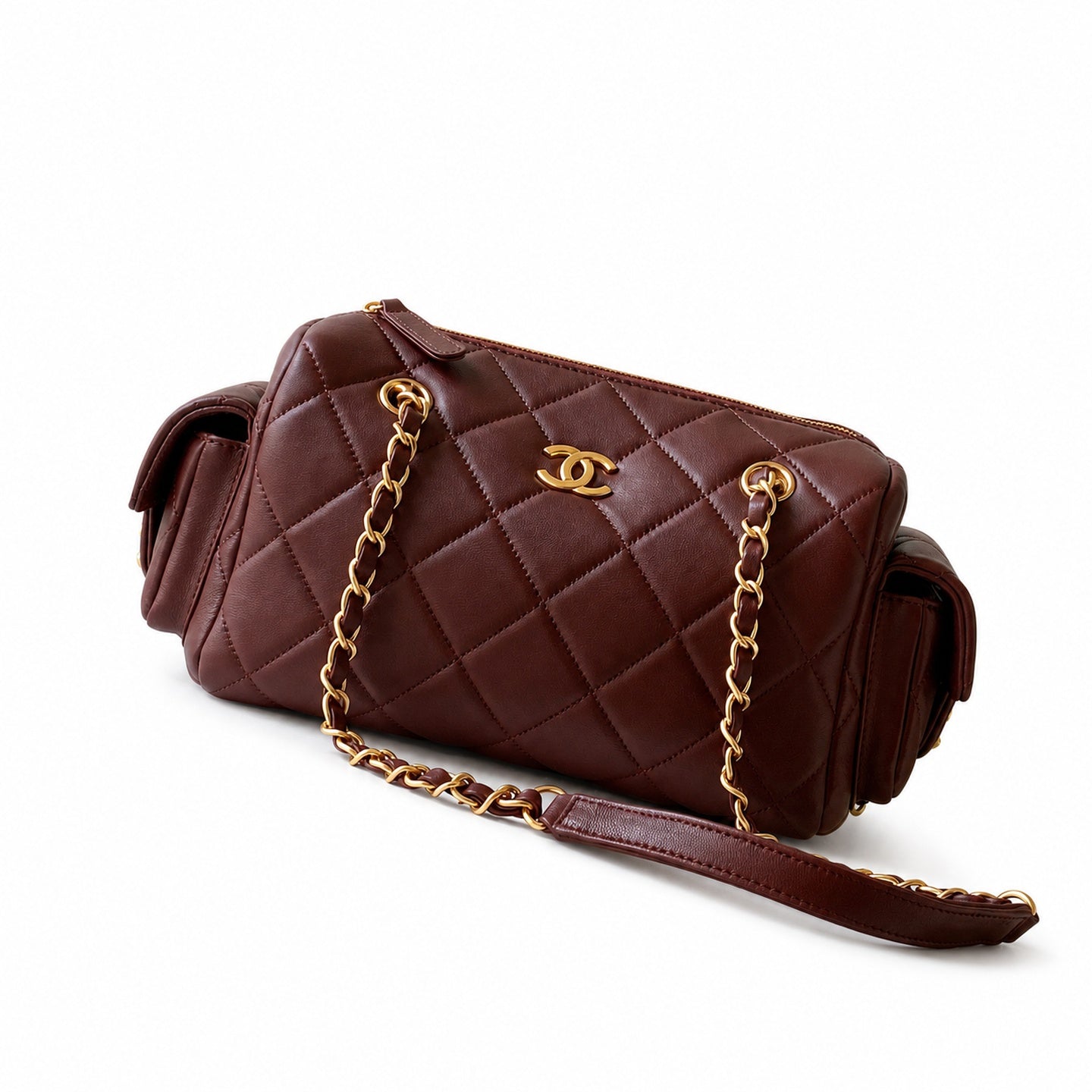 Chanel 25 Small Leather Bowling Bag