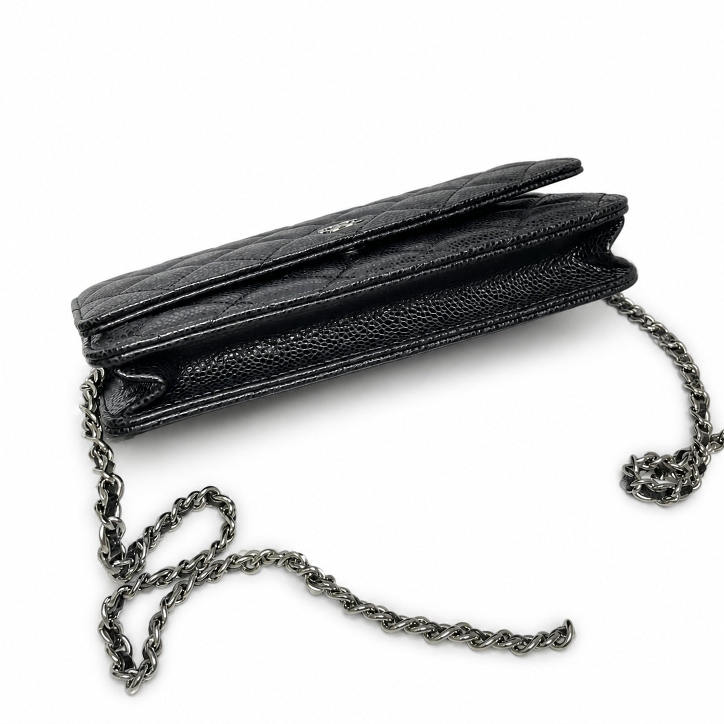 Chanel Leather Silver Bag