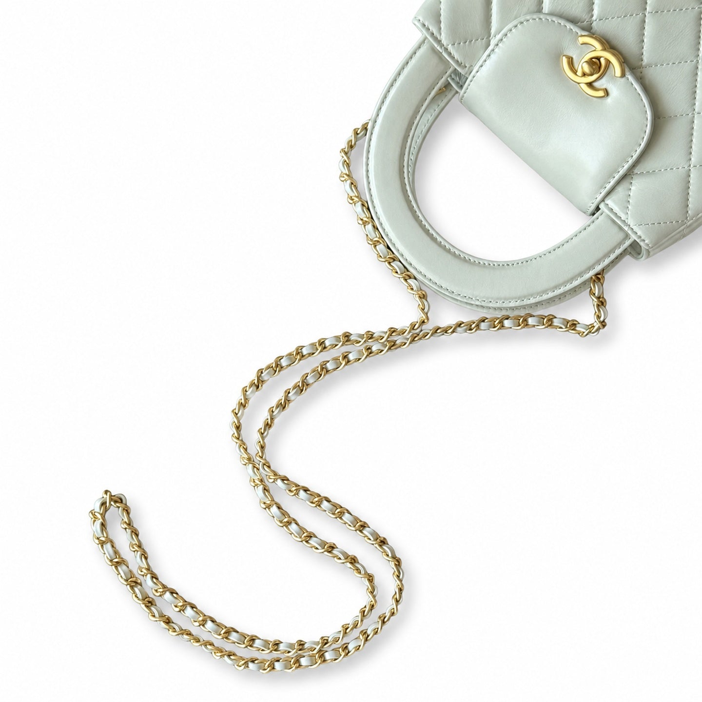 Chanel Kelly Leather White Bag