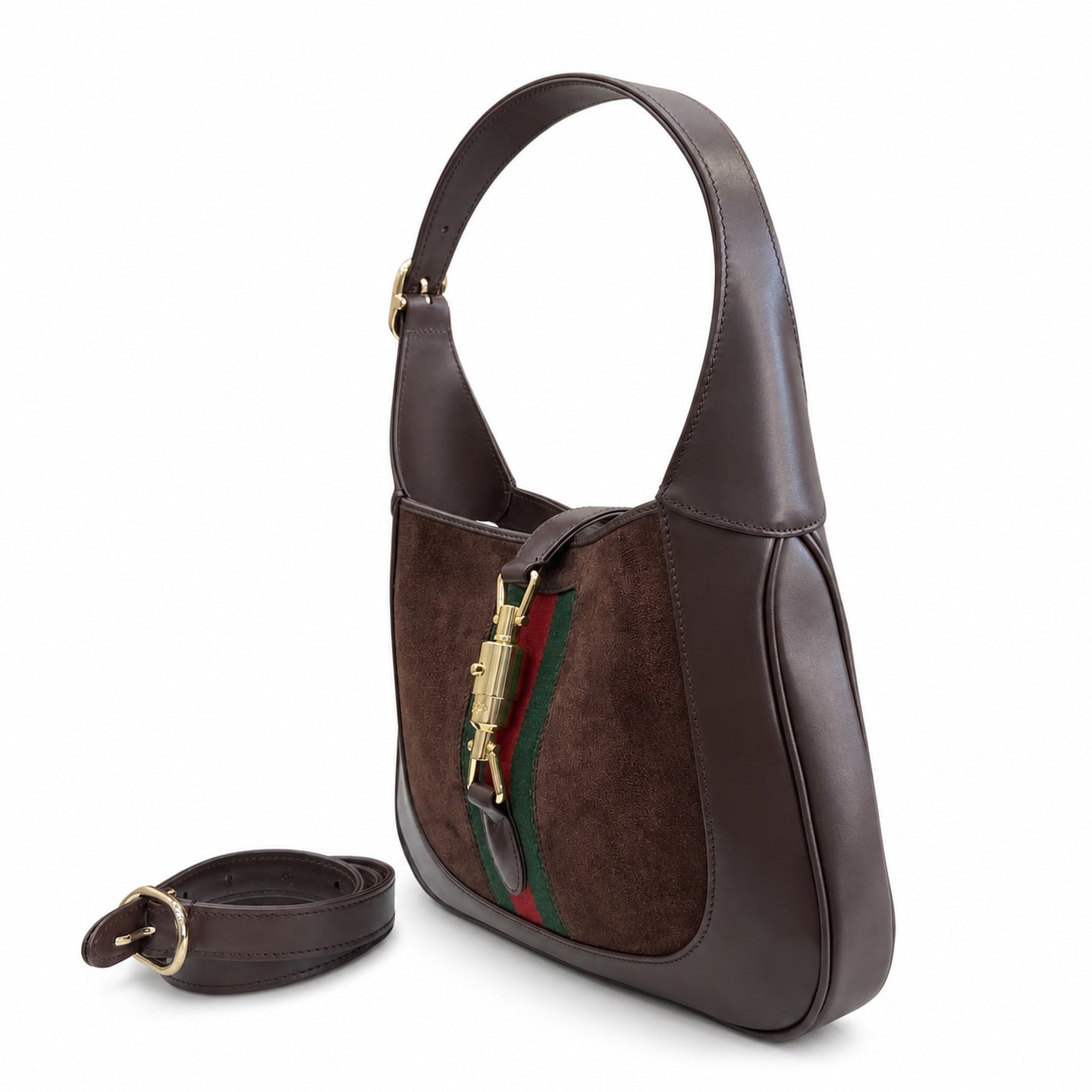 Gucci Jackie 1961 Leather Gold Handbag