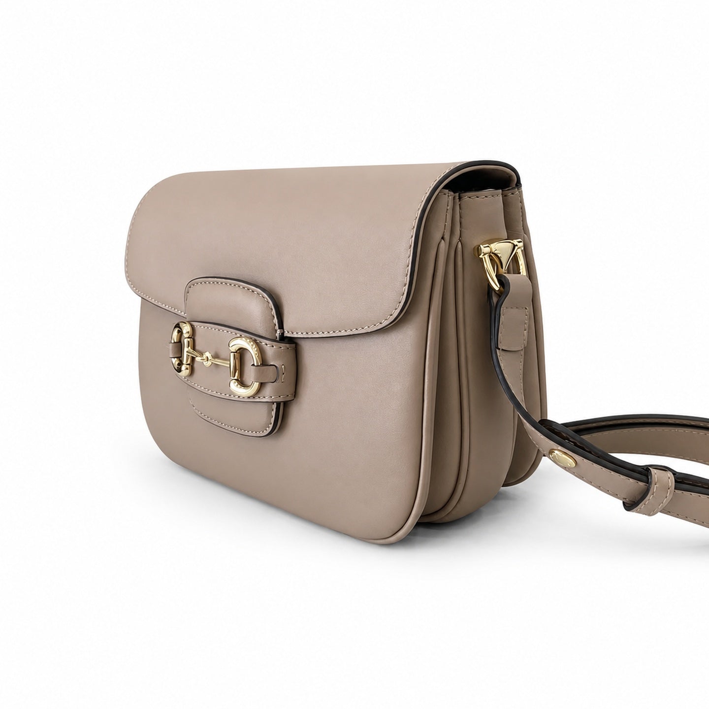 Gucci Horsebit 1955 Small Cotton Leather Brown Gold Shoulder Bag