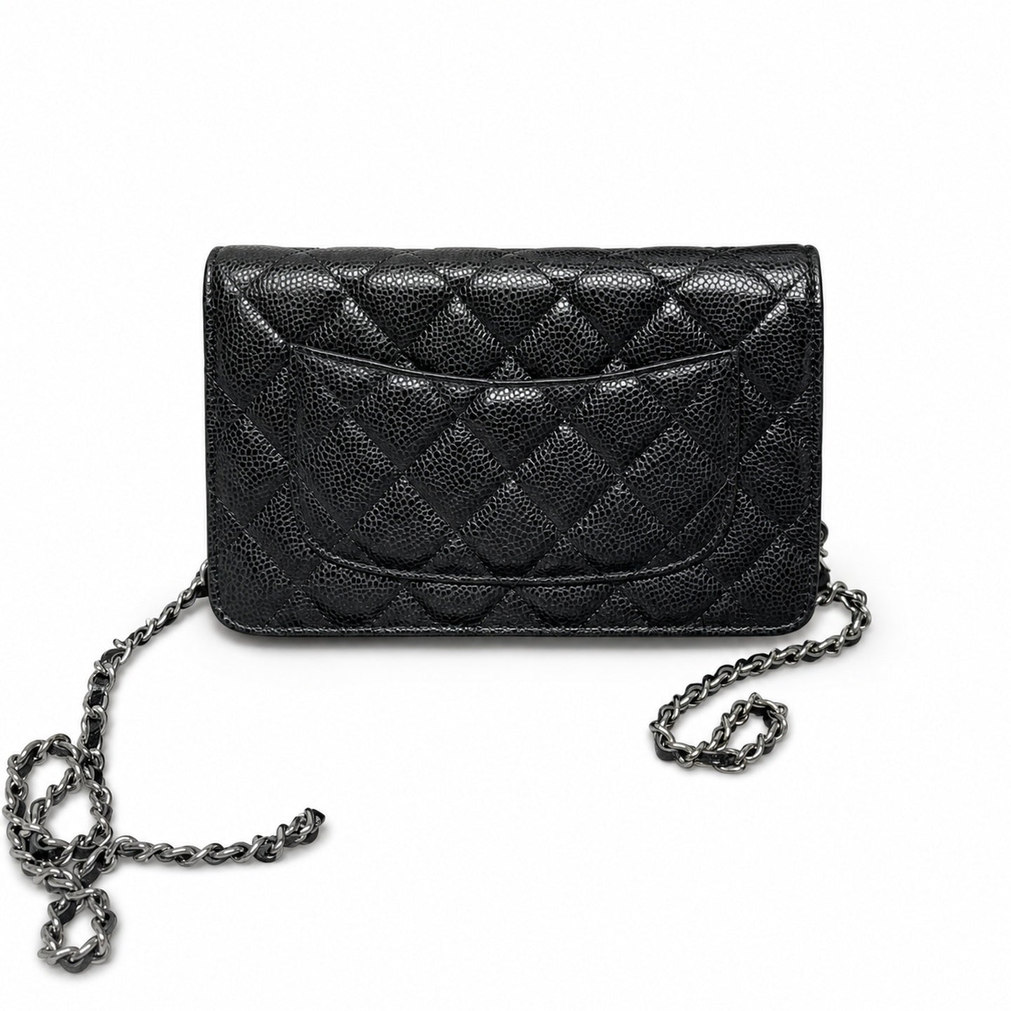 Chanel Leather Silver Bag