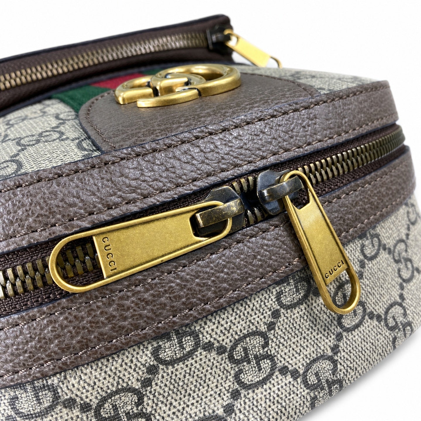 Gucci Ophidia Canvas Brown Red Green Backpack