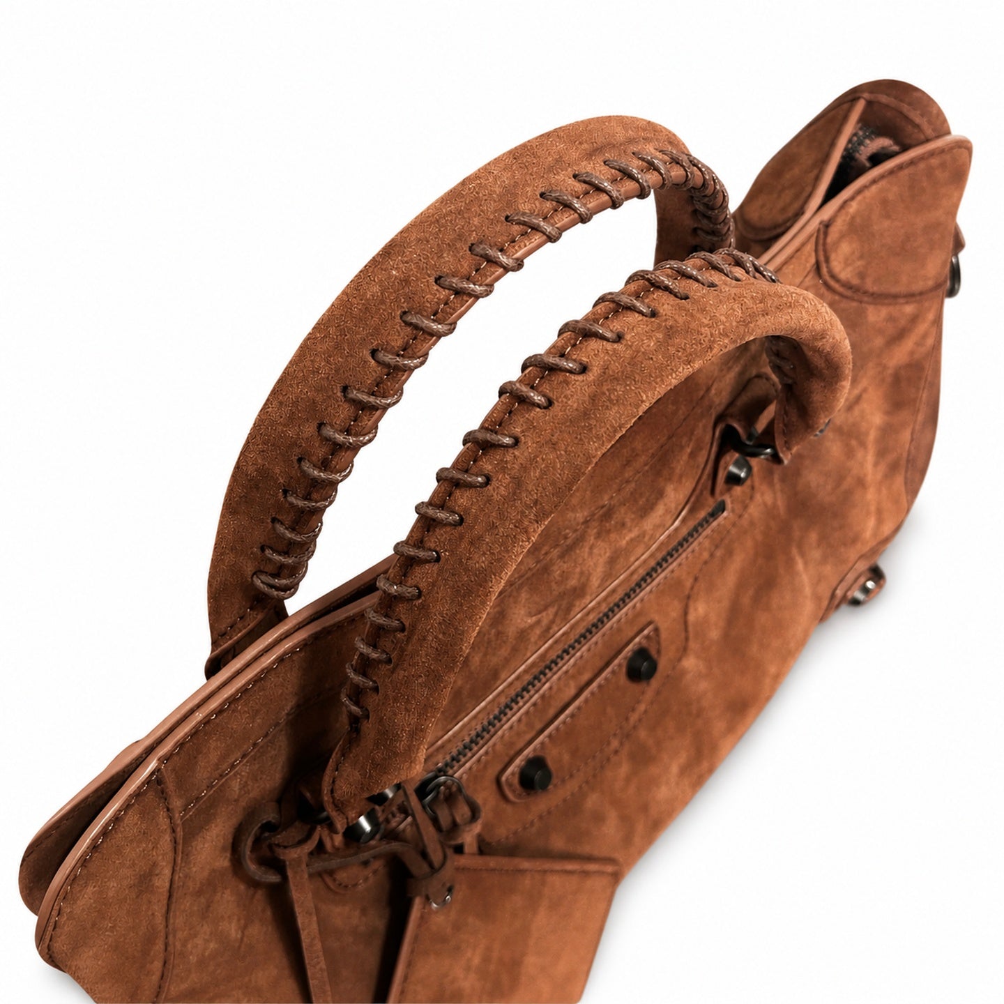 Balenciaga Le City Large Leather Brown Bag