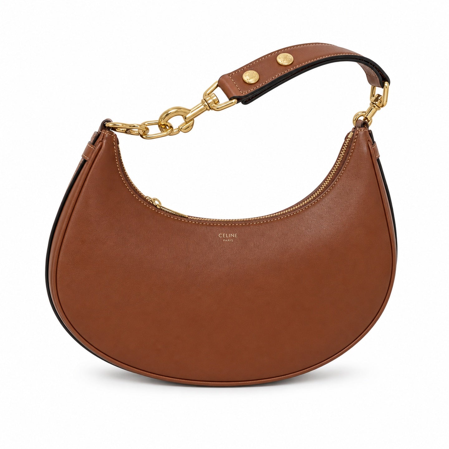 Celine Ava Leather Brown Shoulder Bag