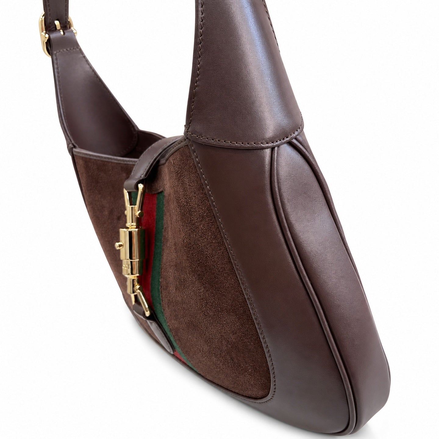 Gucci Jackie 1961 Leather Gold Handbag