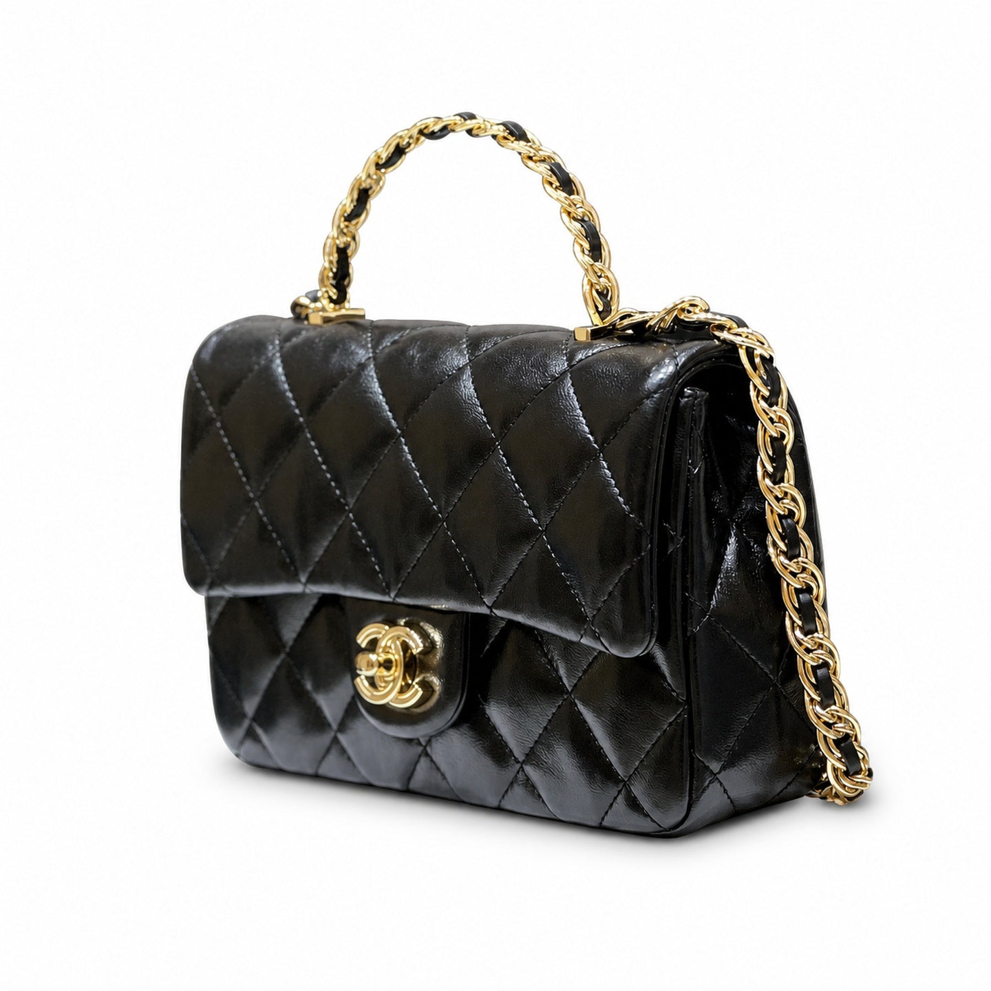 Chanel Mini Leather Black Bag