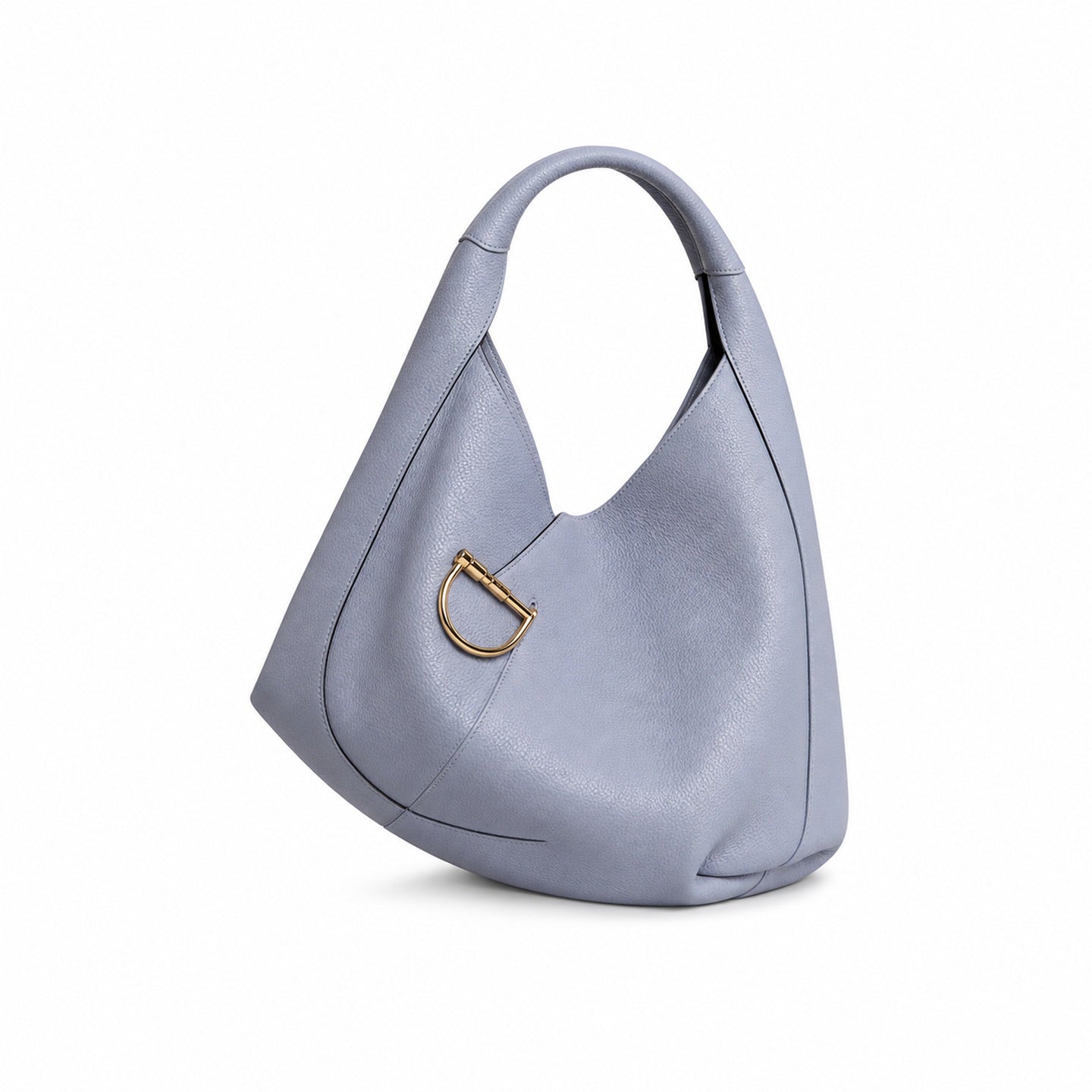 Gucci Leather Gray Brown Blue Gold Shoulder Bag