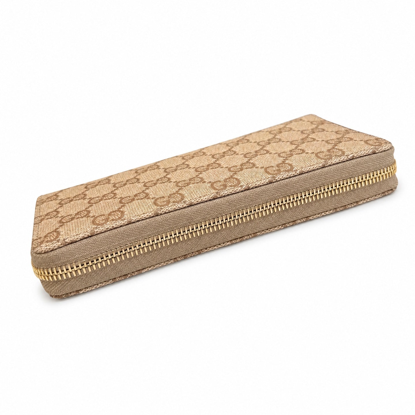 Gucci Canvas Leather Brown Wallet