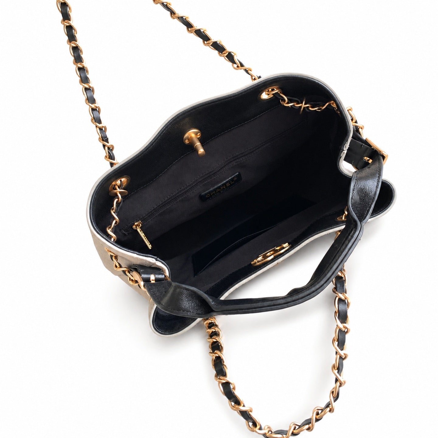 Chanel Leather Gold Crossbody Bag