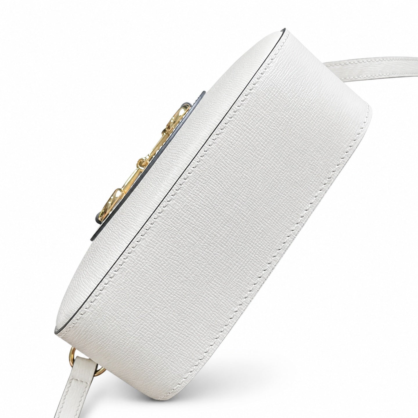Gucci Horsebit 1955 Supreme Small Cotton Canvas Leather White Beige Green Gold Shoulder Bag