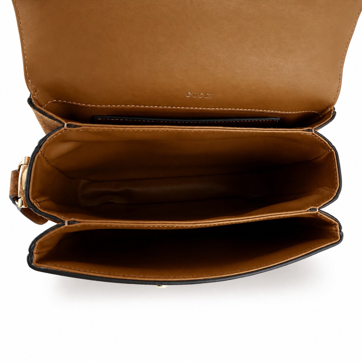 Gucci Horsebit 1955 Leather Gold Shoulder Bag