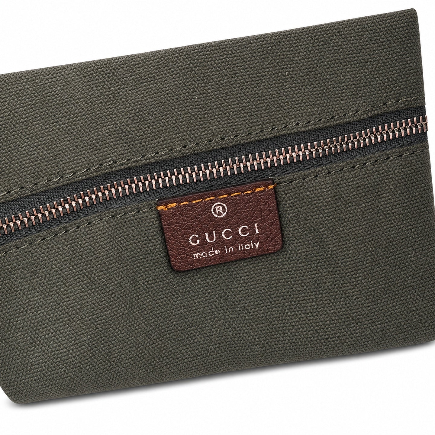 Gucci Small Canvas Leather Clutch