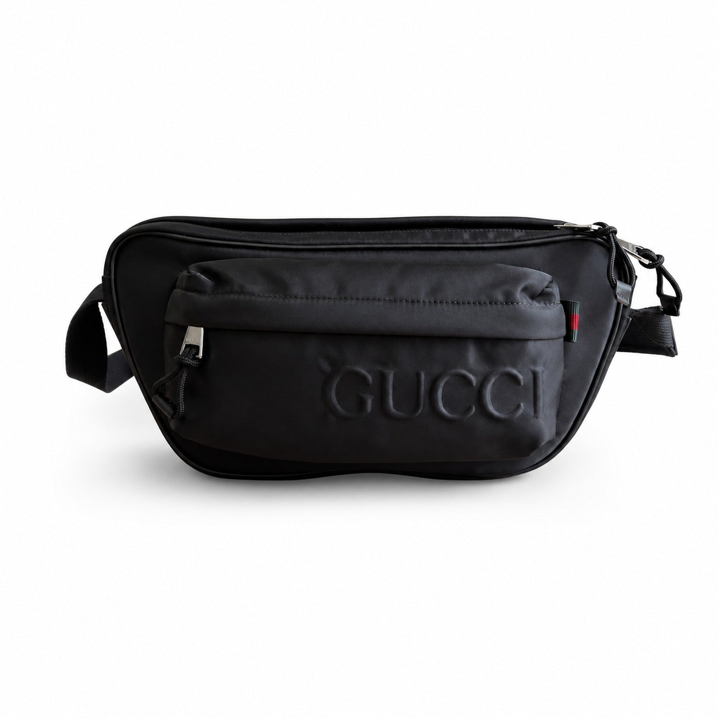Gucci Men's Small Canvas Nylon Leather Red Crossbody Bag
