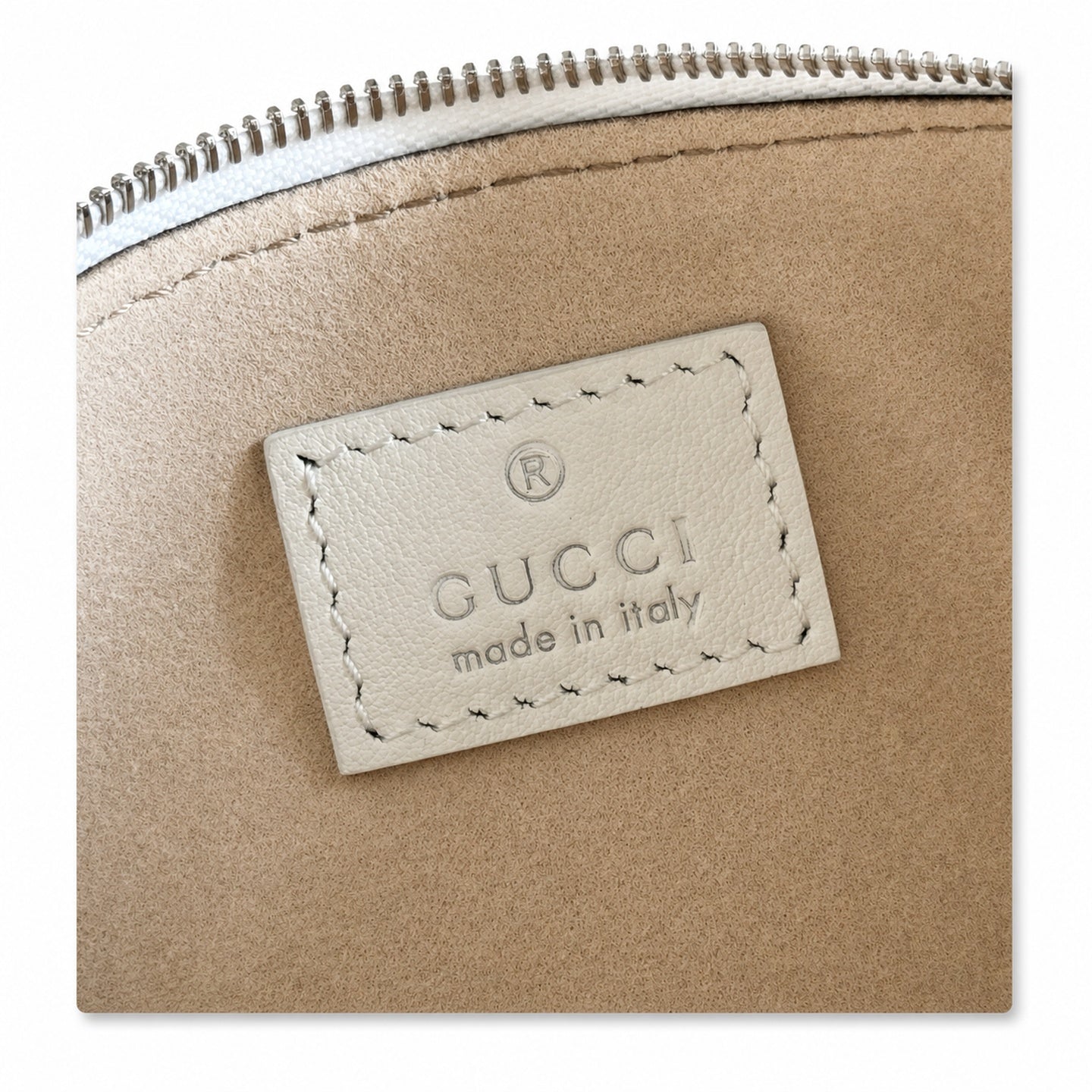 Gucci Giglio Leather Black White Beige Gold Clutch