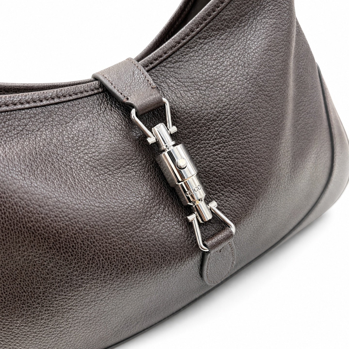 Gucci Jackie 1961 Leather Brown Handbag
