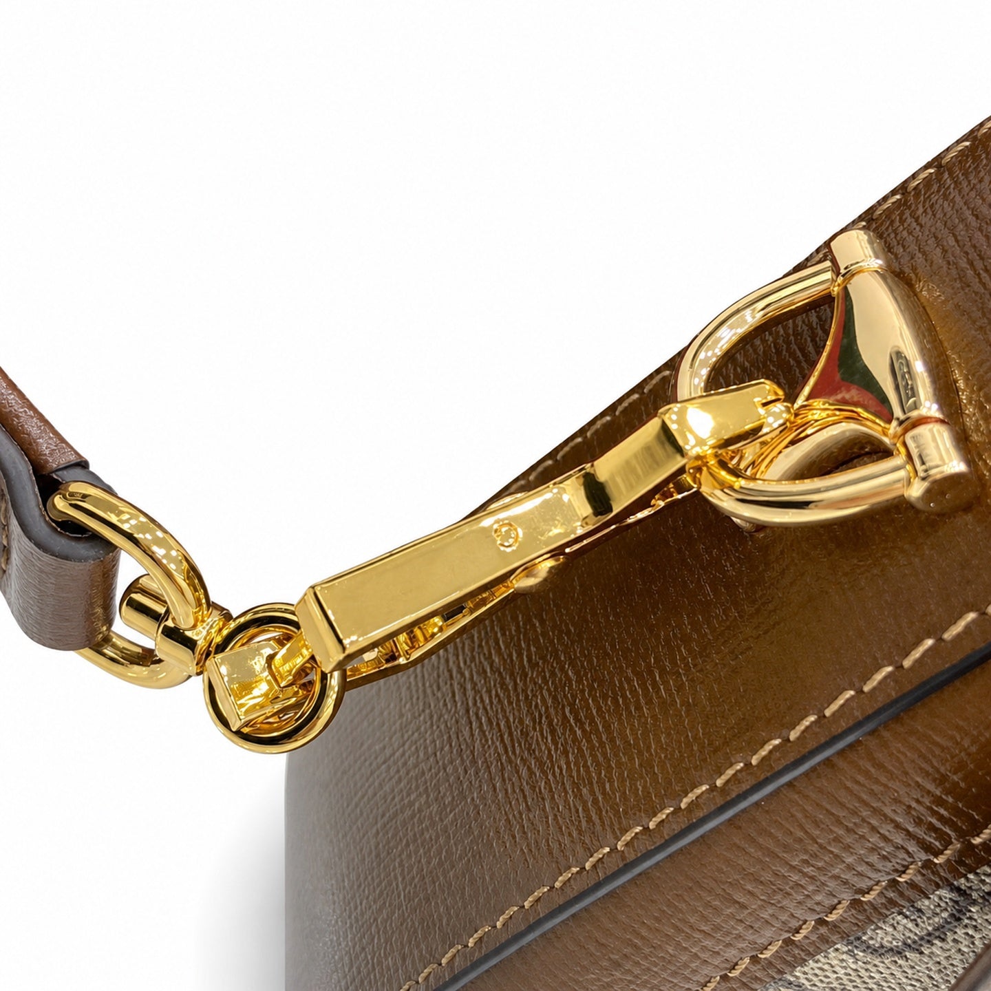 Gucci Horsebit 1955 Supreme Small Cotton Leather Beige Brown Red Green Gold Handbag