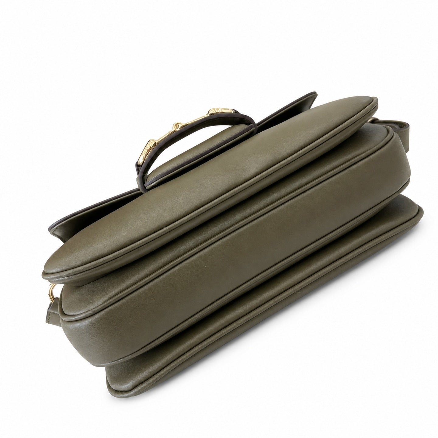 Gucci Horsebit 1955 Small Cotton Leather Brown Green Gold Shoulder Bag