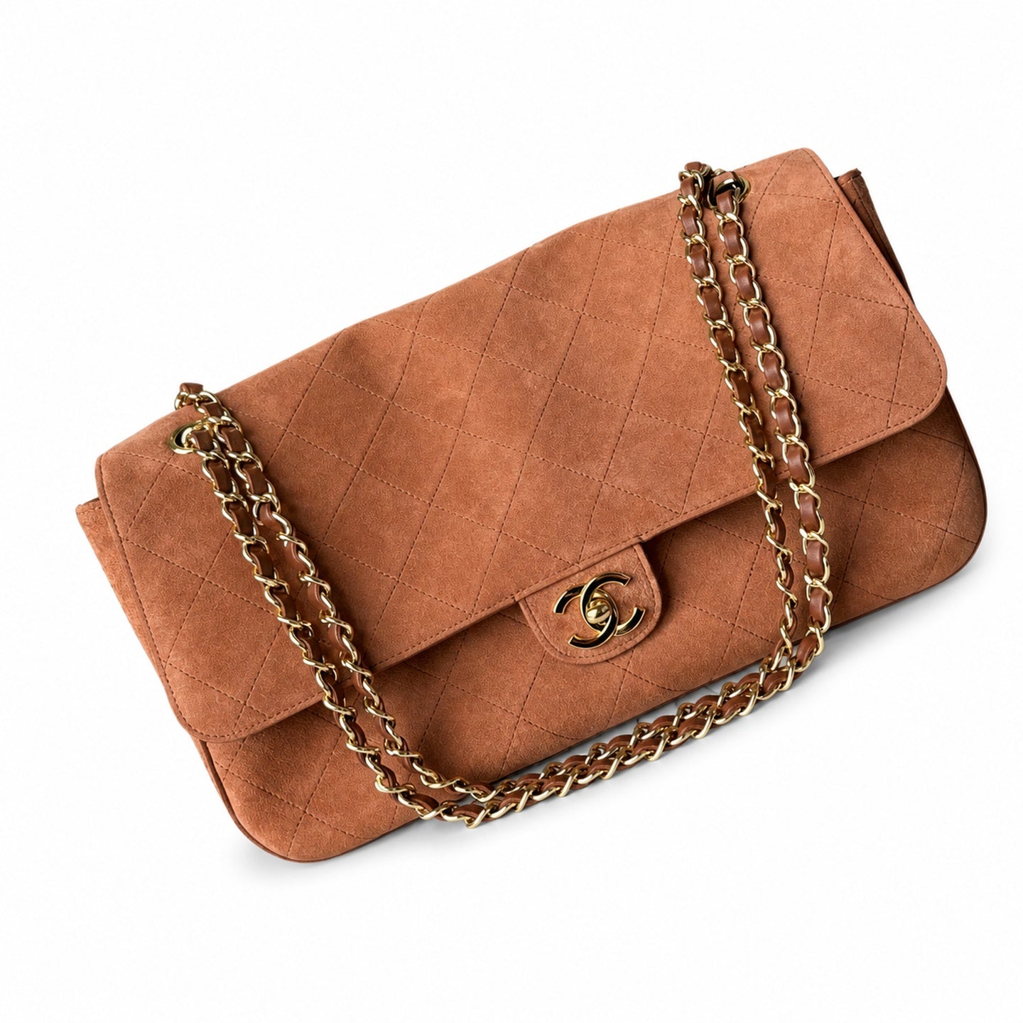 Chanel Small Leather Brown Red Bag